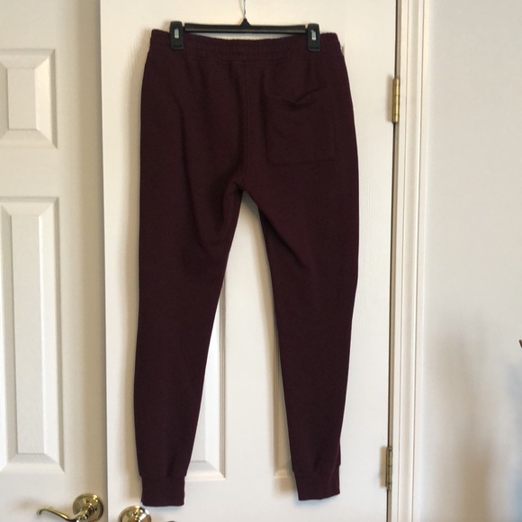 Mens Forever 21 Burgundy Jogger Sweatpants (Size Small) - Picture 3 of 4